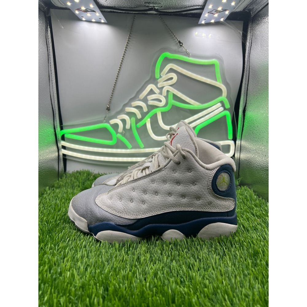 Jordan 13 Retro French Blue White Grey Kids Sneakers DJ3005-164 Size 2Y